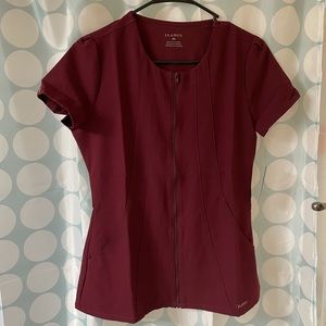 Jaanuu Women's Princess Zip-Front Top in wine